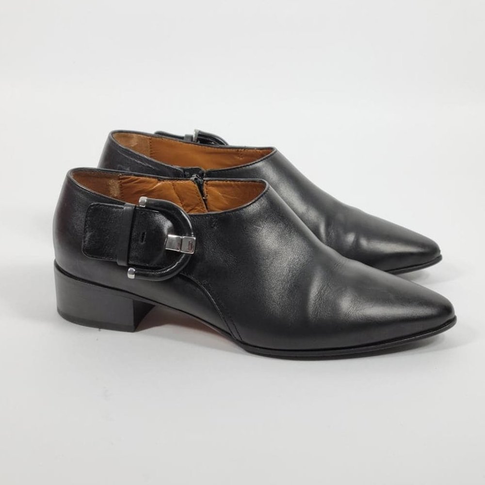 Aquatalia Black Ankle Boots with Buckle